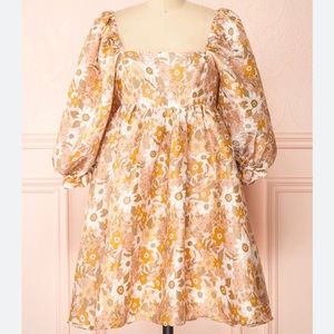 Storia Floral Puff Sleeve Dress